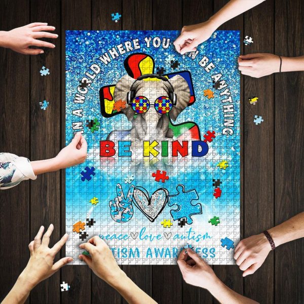 Autism Awareness. Be Kind S Thn1949Pz Jigsaw Puzzle Set