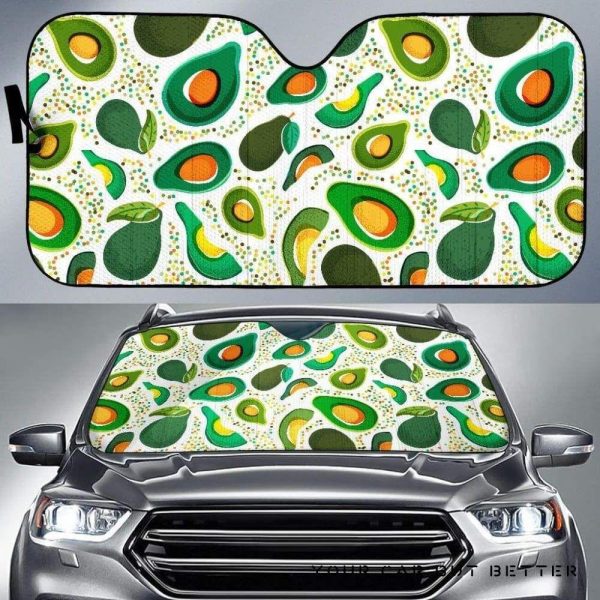 Avocado Pattern Car Auto Sun Shade