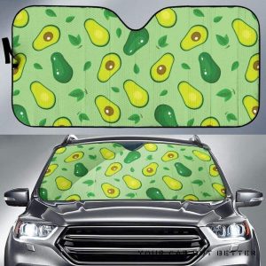 Avocado Pattern Green Car Auto Sun Shade