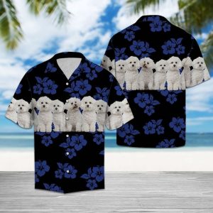 Awesome Bichon Frise Hawaiian Shirt Summer Button Up