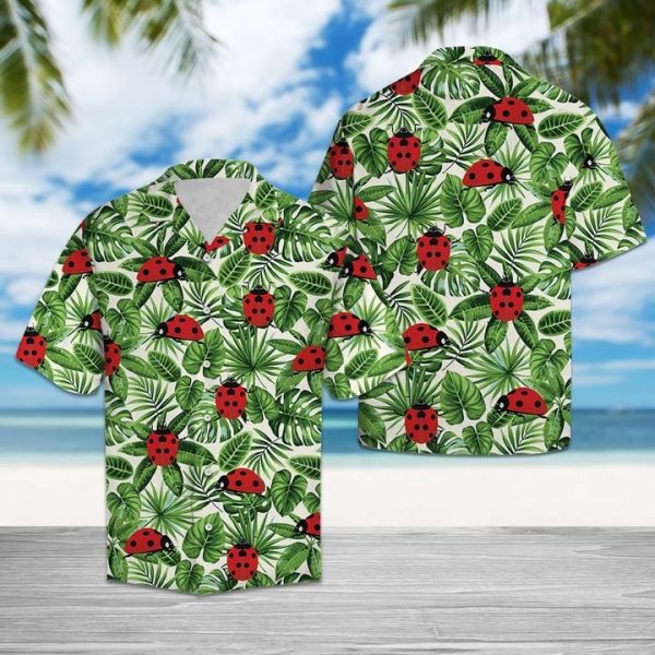 Awesome Ladybug Hawaiian Shirt Summer Button Up