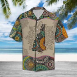 Awesome New Hampshire Mandala Hawaiian Shirt Summer Button Up