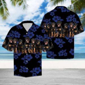 Awesome Rottweiler Hawaiian Shirt Summer Button Up