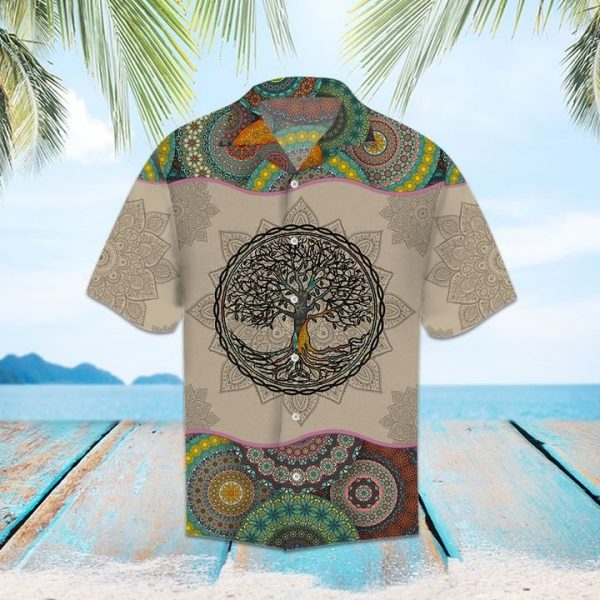 Awesome Tree Of Life Mandala Hawaiian Shirt Summer Button Up