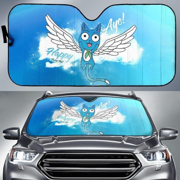 Aye Happy Cat Fairy Tail Car Auto Sun Shade