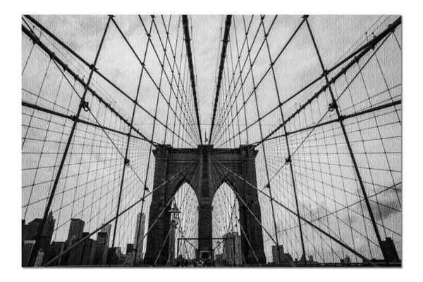 B&W Brooklyn Bridge Jigsaw Puzzle Set