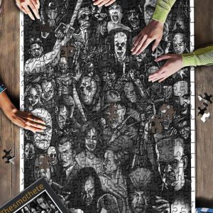 B&W Horror Characters Jigsaw Puzzle Set