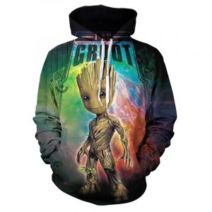 Baby Groot Art 3D Printed Hoodie/Zipper Hoodie