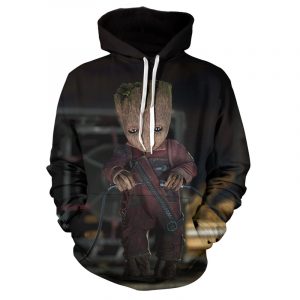 Baby Groot Art 3D Printed Hoodie/Zipper Hoodie