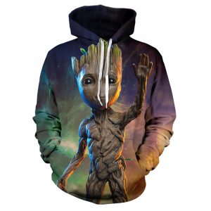 Baby Groot Art 3D Printed Hoodie/Zipper Hoodie