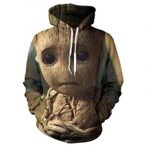 Baby Groot Art 3D Printed Hoodie/Zipper Hoodie