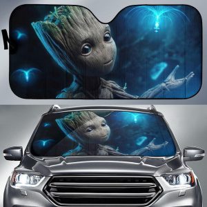 Baby Groot Cute Car Auto Sun Shade