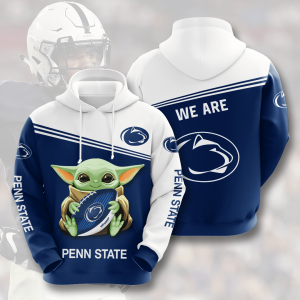 Baby Yoda Penn State Nittany Lions 3D Printed Hoodie/Zipper Hoodie