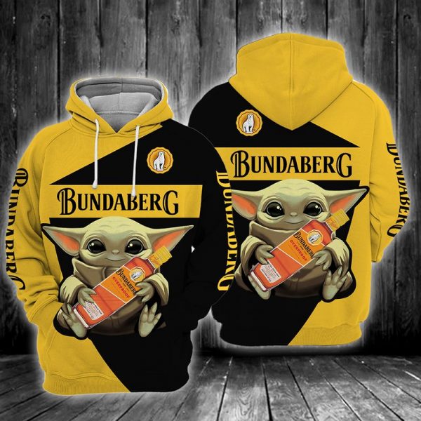 Baby Yoda Rum Bundaberg 3D Printed Hoodie/Zipper Hoodie