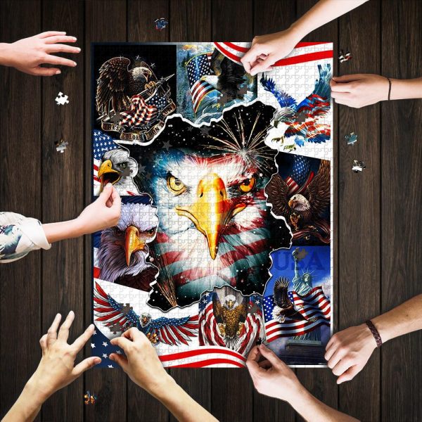 Bald Eagle American Jigsaw Puzzle Set