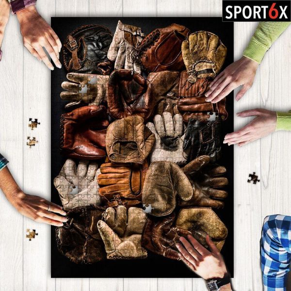 Baseball Gloves Jigsaw Puzzle Set