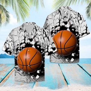 Basketball Broken Wall Hawaiian Shirt Summer Button Up