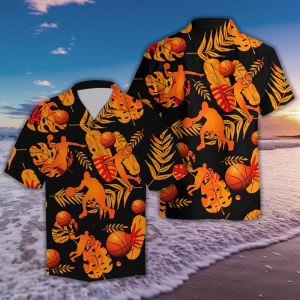 Basketball Hawaiian Shirt Summer Button Up