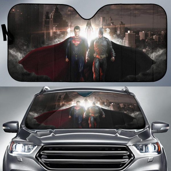 Batman And Superman Movie Car Auto Sun Shade