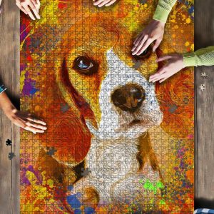 Beagle Dog Colorful S Jigsaw Puzzle Set