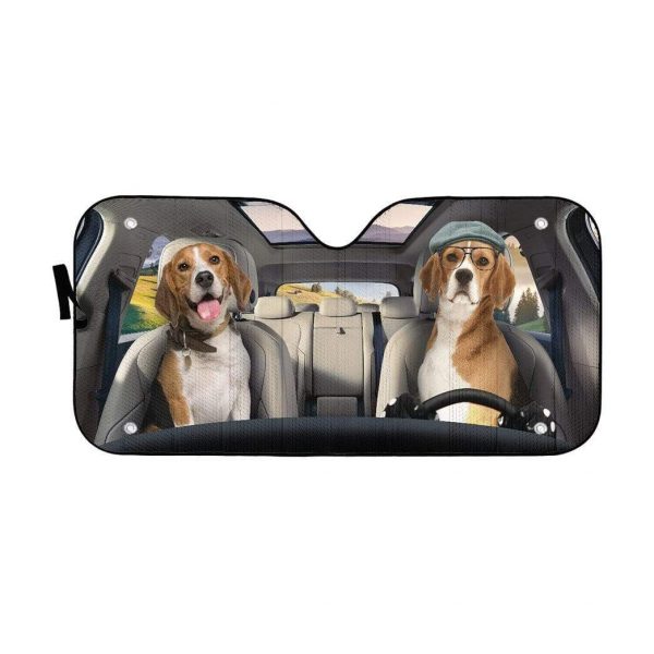 Beagle Dogs Car Auto Sun Shade