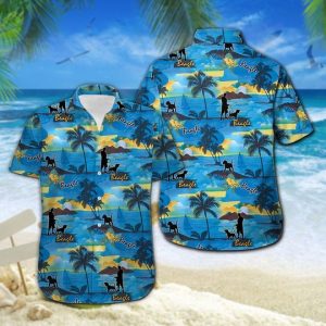 Beagle Hawaiian Shirt Summer Button Up