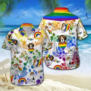 Beagle Lgbt Hawaiian Shirt Summer Button Up