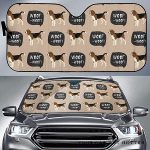 Beagle Pattern Car Auto Sun Shade