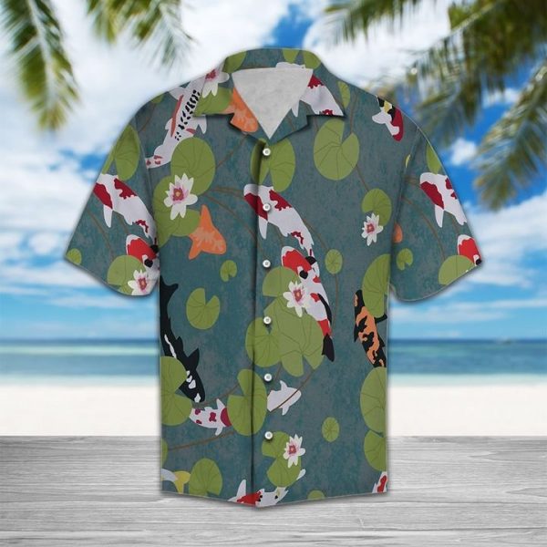 Beautiful Koi Fish Hawaiian Shirt Summer Button Up