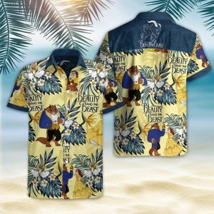 Beauty and The Beast Hawaiian Shirt Summer Button Up