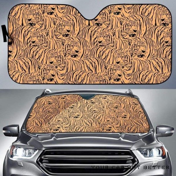 Bengal Tigers Pattern Car Auto Sun Shade