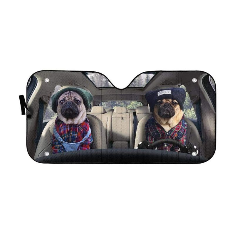 Pug Car Auto Sun Shade