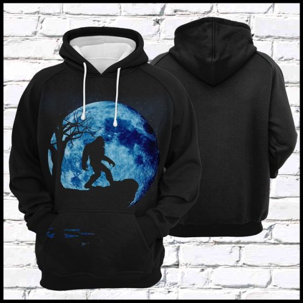 Bigfoot Full Moon 3D Printed Hoodie/Zipper Hoodie