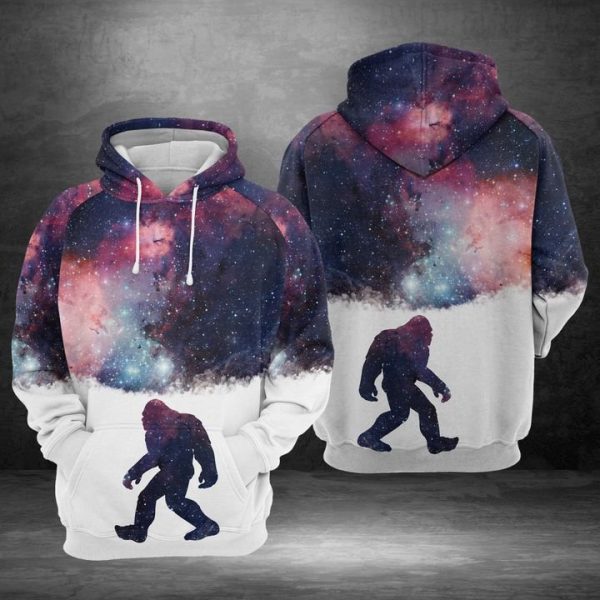 Bigfoot Galaxy 3D Printed Hoodie/Zipper Hoodie