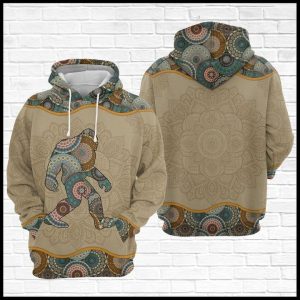 Bigfoot Mandala 3D Printed Hoodie/Zipper Hoodie