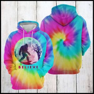 Bigfoot Tie Dye 3D Printed Hoodie/Zipper Hoodie