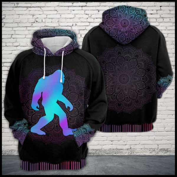 Bigfoot Zen Pattern 3D Printed Hoodie/Zipper Hoodie