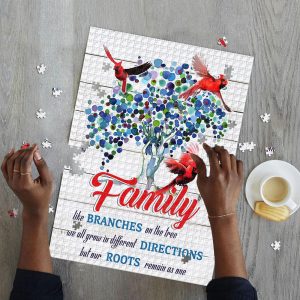 Birds And Tree Family Like Branches Jigsaw Puzzle Set