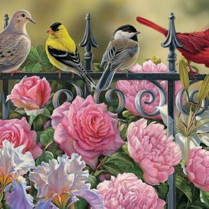 Birds On A Fence Jigsaw Puzzle Set