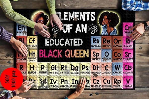 Black Girl Elements Big Jigsaw Puzzle Set