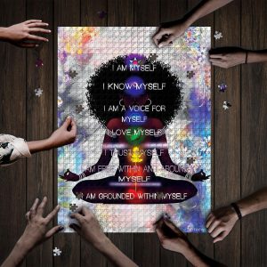 Black Girl I Am Myself I Know Myself Lha685Pz Jigsaw Puzzle Set