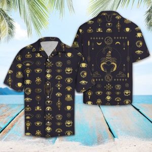 Black Scorpio Hawaiian Shirt Summer Button Up