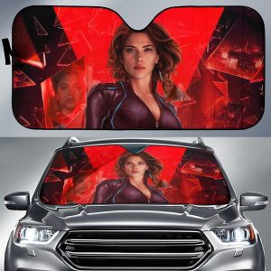 Black Widow Marvel Movie Car Auto Sun Shade