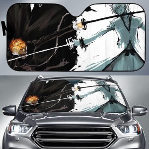 Bleach Black And White Ichigo Vs Aizen Anime Car Auto Sun Shade