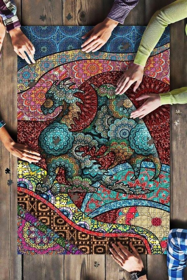 Boho Dragon Jigsaw Puzzle Set