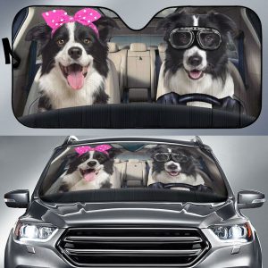 Border Collie Driver Car Auto Sun Shade