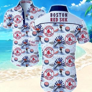 Boston Red Sox Hawaiian Shirt Summer Button Up