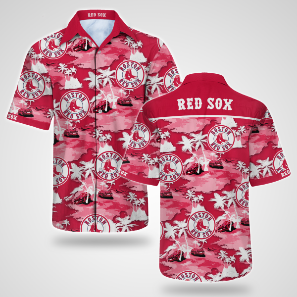 Boston Red Sox Hawaiian Shirt Summer Button Up