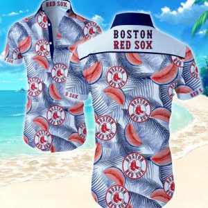 Boston Red Sox Hawaiian Shirt Summer Button Up