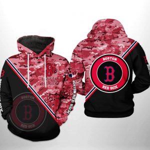 Boston Red Sox MLB Camo Team 3D Printed Hoodie/Zipper Hoodie